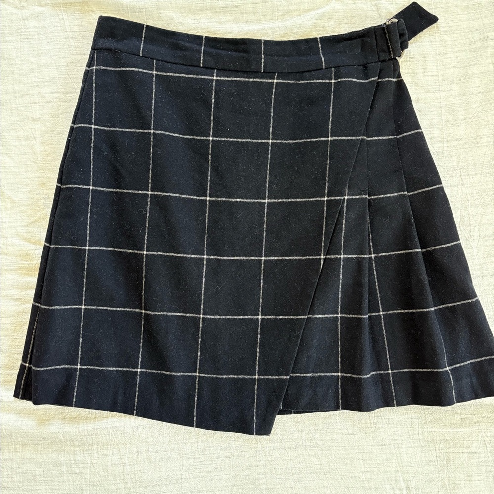 Navy Plaid Women's Skirt